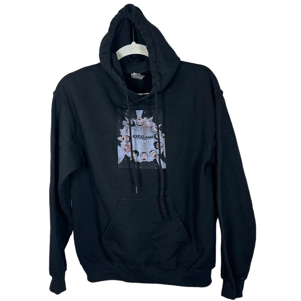 Haikyuu!! Karasuno Fight! Black Hoodie Size Small